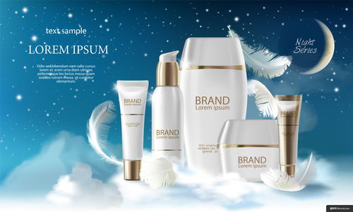 面膜，肌肤的精致呵护 美妆海报设计中的护肤哲学